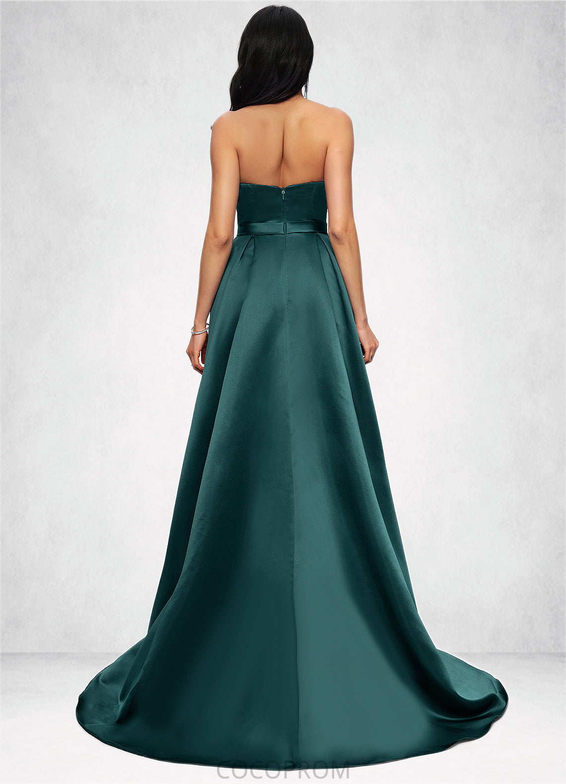 Destiny Ball-Gown/Princess Sweep Train Satin Prom Dresses DBP0022207